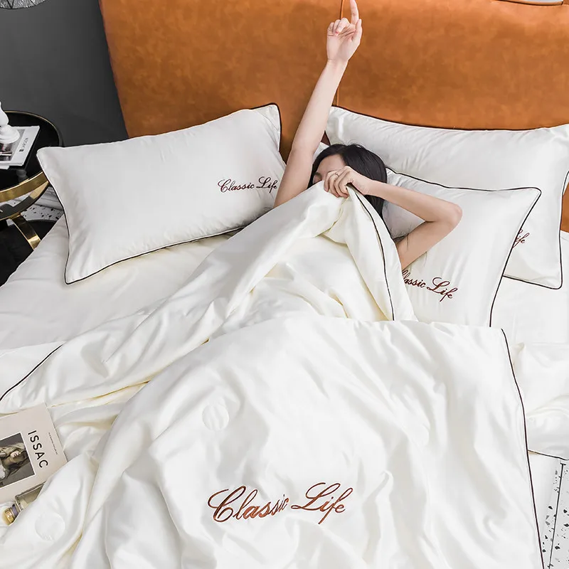 1/3/4 шт. белые летние одеяло или Стёганое набор гладкой кондиционер Одеяло