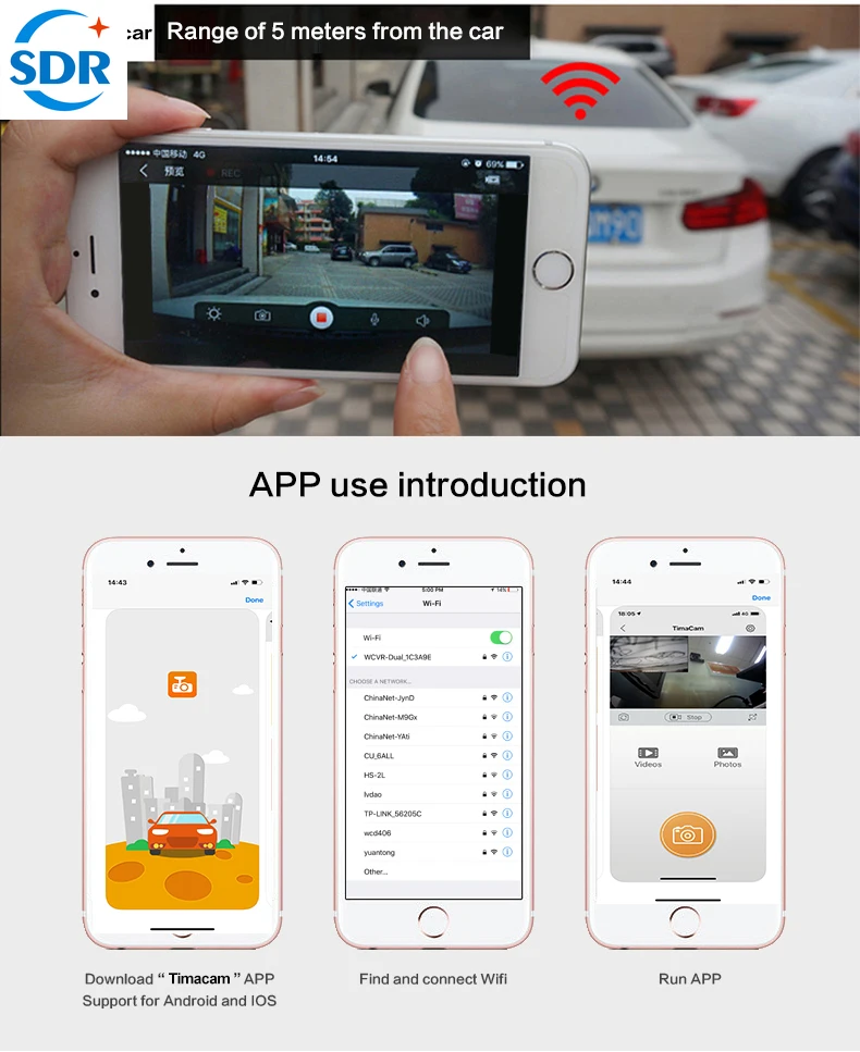 

Novatek 96672 Car Wifi DVR Camera For Volkswagen Magotan Passat B8 Tiguan L Touran Golf 7 Control by App SONY IMX323