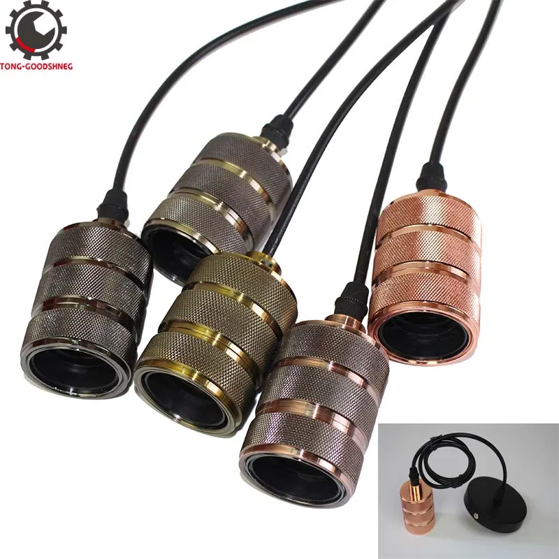 Ретро Винтаж Эдисона алюминий E27 E26 лампа база подвесной светильник свет штуцеры