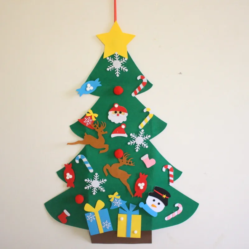 Новые рождественские украшения DIY Войлок Рождественская елка и Новогодние