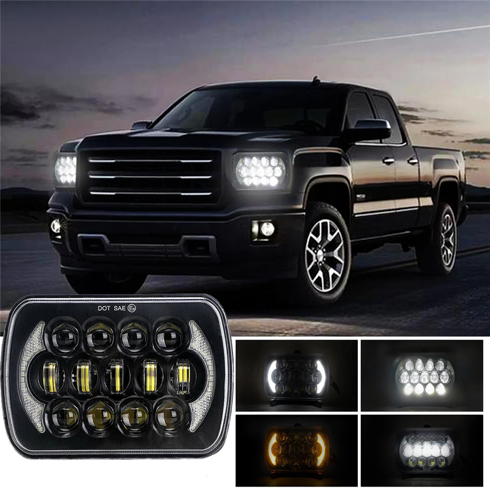 5X7 7x6 дюймов прямоугольный морской Светодиодный луч светодиодная фара с ДХО для