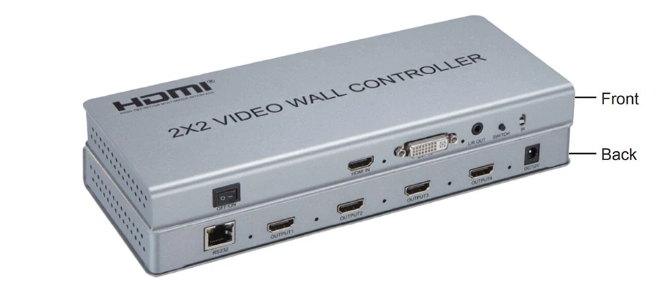 HDMI видео настенный контроль Лер 2x2 видео настенный монитор Сращивание процессор 4x1 3x1 2x1 DVI HDMI вход 4 HDMI выход аудио RS232 управление