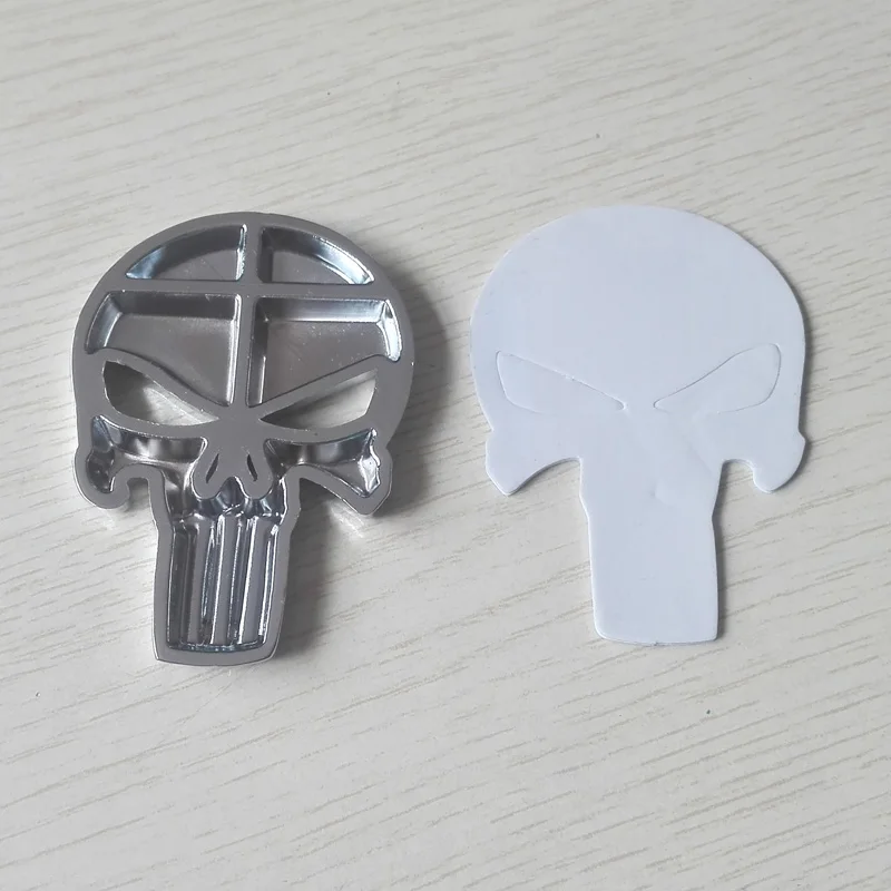 Металлическая 3d-наклейка с черепом автомобильная наклейка украшение Мотоцикла