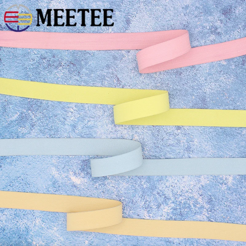 

Meetee 20/40M 20mm Colorful Rubber Bands Trousers Stretching Belt Webbing Tape DIY Garment Elastic Band Sewing Spring Ribbon
