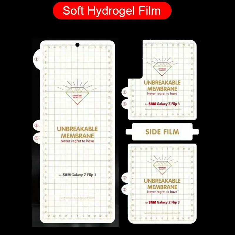 

For Samsung Z Flip 3 Front Back Soft Full Cover Screen Protector Membrane Flexible Hydrogel For Z Flip 3 Protective Film Hydroge