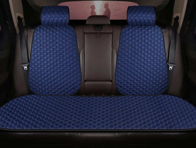 Чехол для переднего и заднего сиденья автомобиля нескользящий льняной защитный