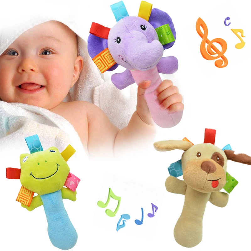 

Newborn Baby Toys 0-12 Months Cartoon Animal Baby Plush Rattle Mobile Bell Toy Infant Toddler Early Educational Toys speelgoed