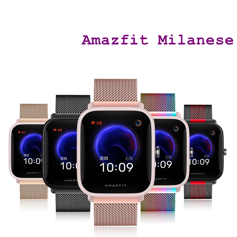 Ремешок Миланская петля для amazfit bip GTS2 Mini Gtr 47 мм 42 22 браслет Samsung Galaxy Watch 3 46 gts 20