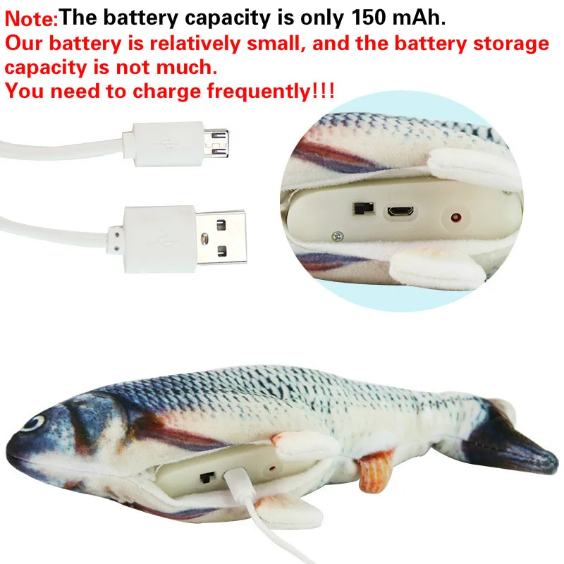 

Electronic Pet Cat Toy Electric USB Charging Simulation Fish Toys for Dog Cat Chewing Playing Biting Supplies Dropshiping