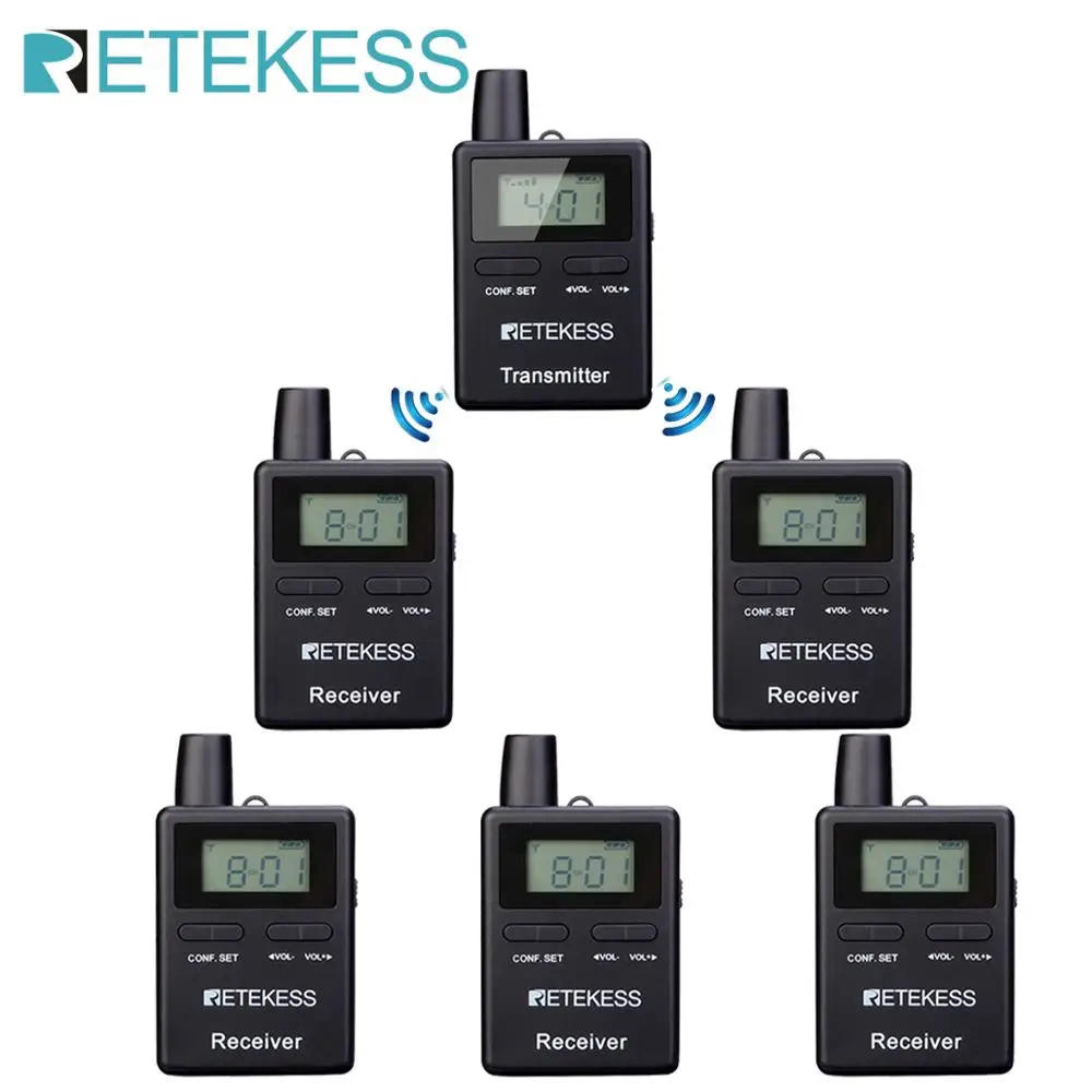Retekess-sistema de guía de viaje inalámbrico TT109, 2,4 GHz, 50 canales, para sistema de traducción en Iglesia, museo, fábrica, entrenamiento