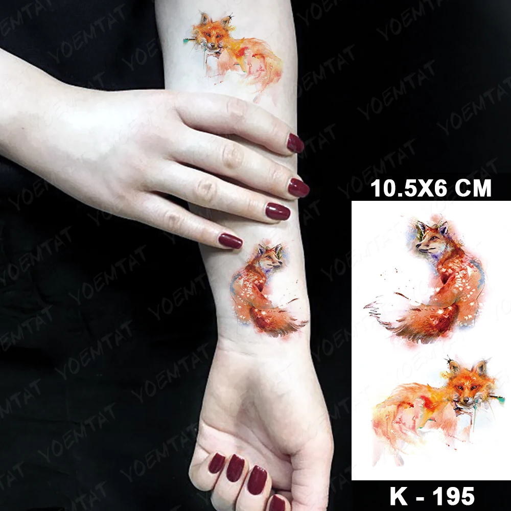 Waterproof Temporary Tattoo Sticker Dream Catcher Owl Flash Tatoo Music Fox Forest Bird Arm Wrist Fake Tatto For Body Art Women | Красота и