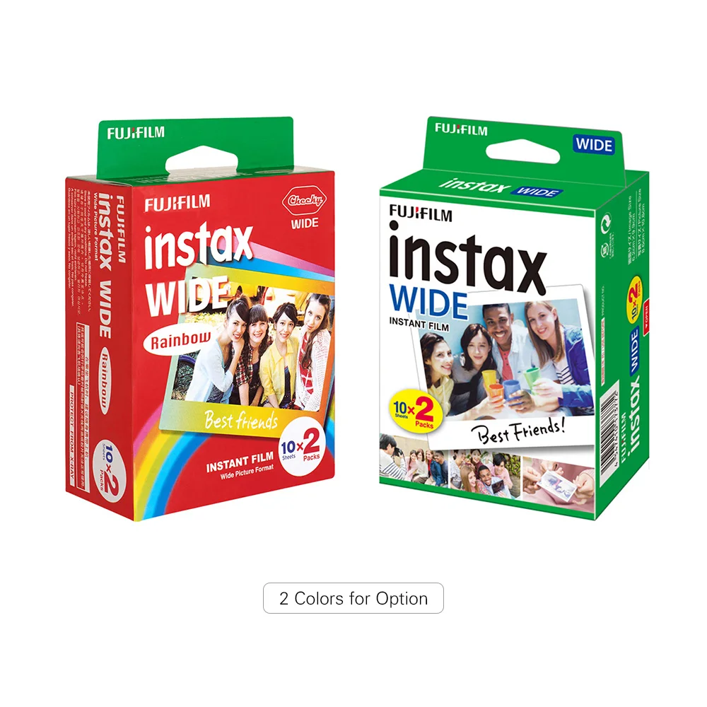20 листов Fujifilm Instax широкоугольный фотоаппарат мгновенная пленка фотобумага для