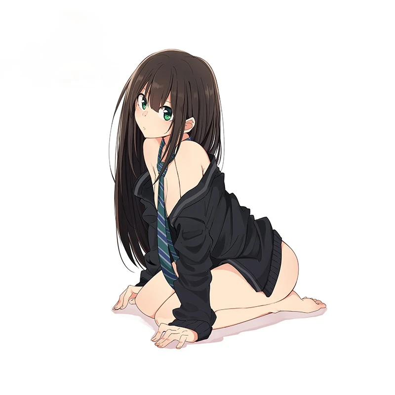 

13cm for Anime Girl Cute Funny Car Stickers Personality JDM Decal Car Door Laptop Waterproof Scratch-Proof