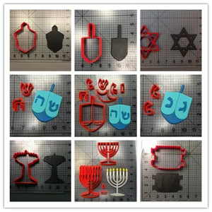 Еврейский Ханка торга Dreidel Menorah Звезда Давида 3D печать PLA печенья резаки читать Размер описание не думайте Размер