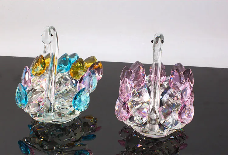 Новый хрустальный орнамент в виде лебедя свадебные предметы практичный домашний