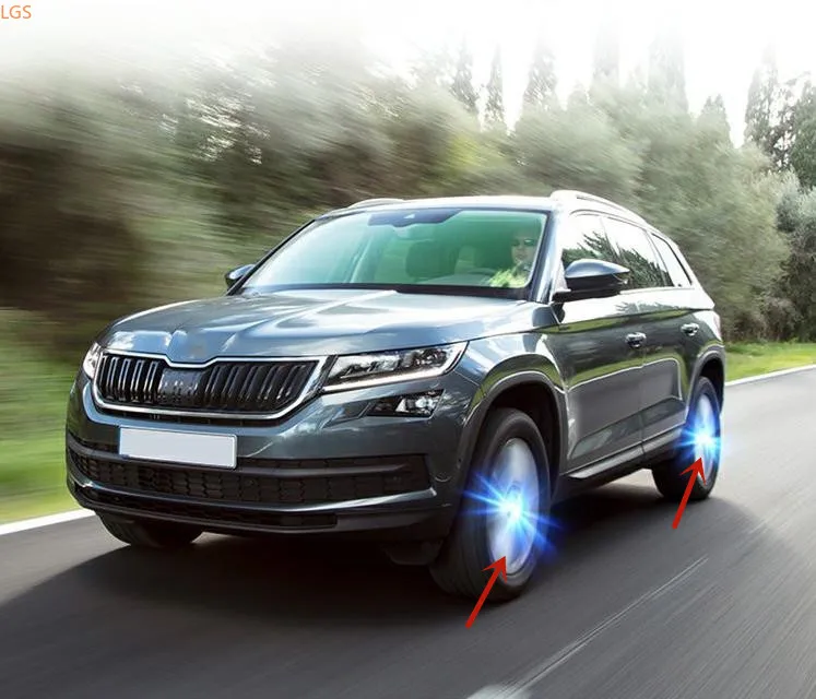 

For Skoda Kodiaq 2017 2018 2019 High-quality ABS Chrome Maglev Spin glow Wheel hub decorative cover Car styling