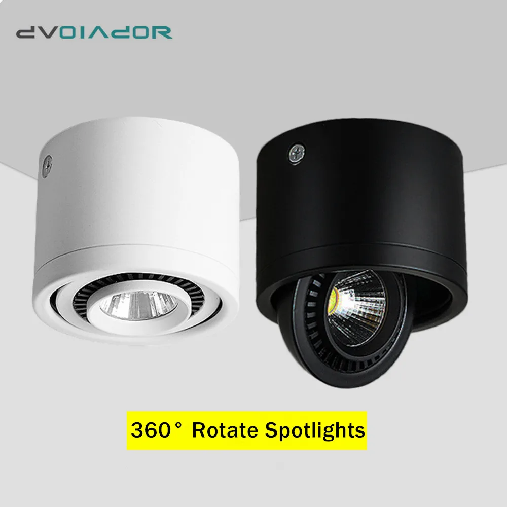 Светодиодный светильник COB с регулируемой яркостью установленный на поверхности