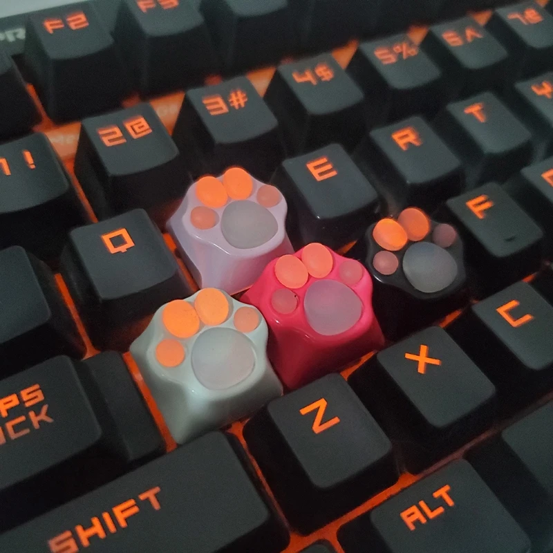

Personality Lovely Kitty Paw Artisan Cat Paws Pad Mechanical Keyboard Aluminum alloy KeyCaps for Cherry MX Switches