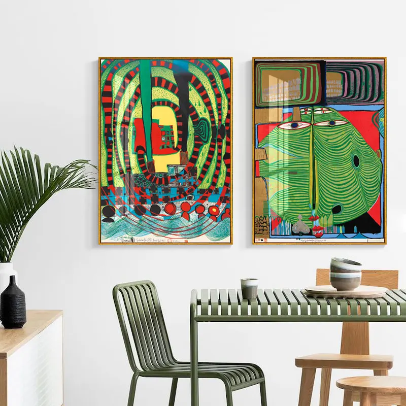 Современный модный винтажный абстрактный декор холст с принтом постер для