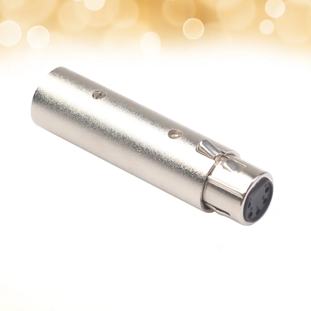 

3 Pin XLR Male To 5 Pin XLR Female Adapter Jack Connector for Camera DMX Signal Light