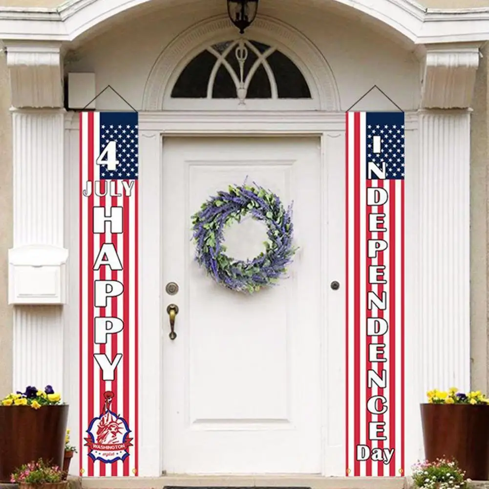 День Независимости дверной баннер приятный тонкой флаг подарок украшения стены