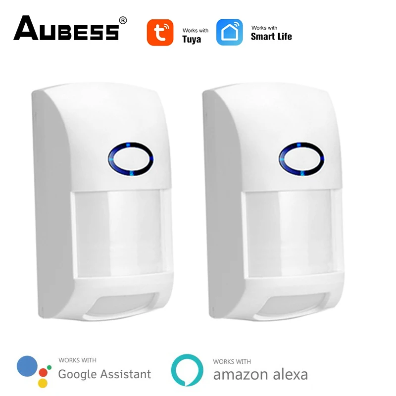 

AUBESS Tuya WiFi Infrared Detectors PIR Human Body Motion Sensor Outdoor Indoor Smart Home Security Via Smart Life App Alarm