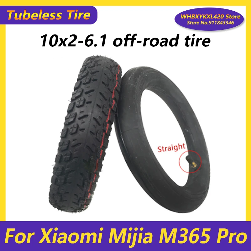 

10 Inch Electric Scooter Tyre 10X2-6.1 Off-road Tubeless Tire 10*2-6.1 Tires for Xiaomi Mijia M365 Pro Pro2 1S Lite Parts