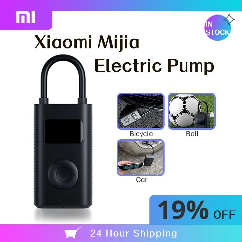 Портативный воздушный насос Xiaomi Mi Mijia цифровой компрессор датчик давления в