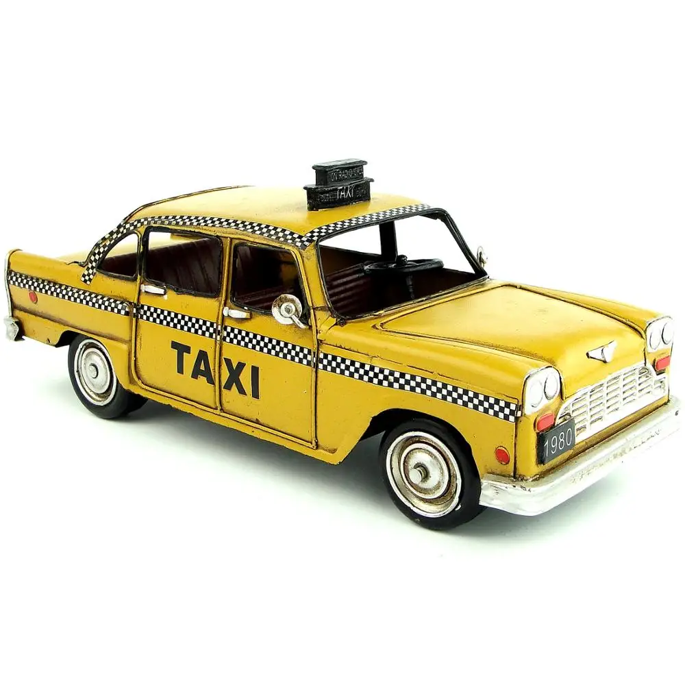 Такси Нью Йорк винтажная модель автомобиля украшение поделки бара старый