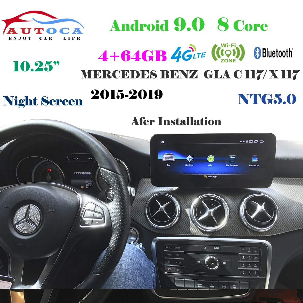 4G 10 25 &quotAndroid дисплей для MERCEDES BENZ CLA C117/ X117 2015 2019 навигация Радио стерео тире