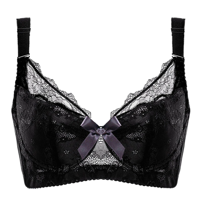 Big Size Womens Adjust Bra Full Coverage Underwire Lace Embroidery Breathable Bra Lingerie 75 80 85 90 95 100 105 D E F G H I J