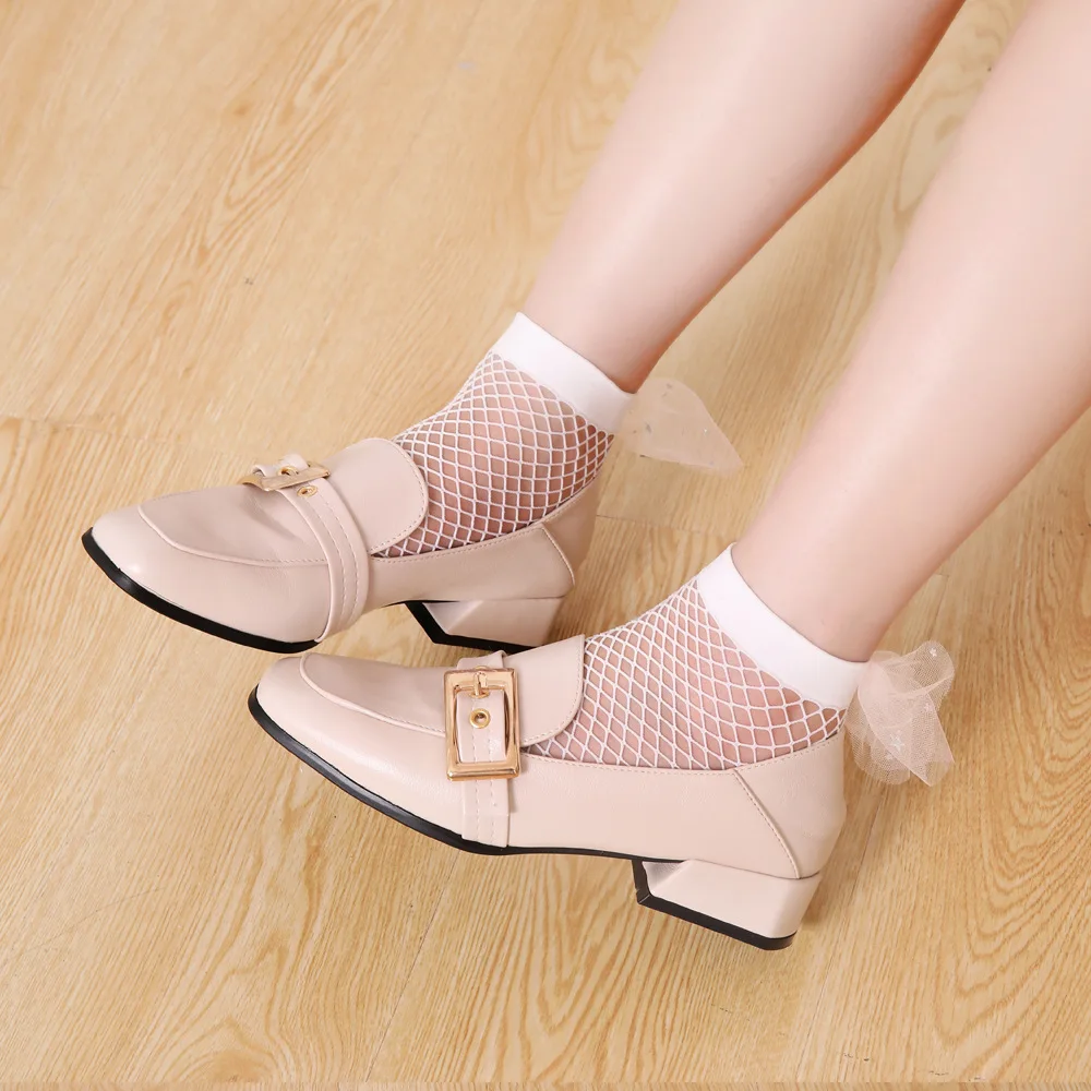 Модная новинка 2019 года женская сексуальная черная сетка короткие носки до