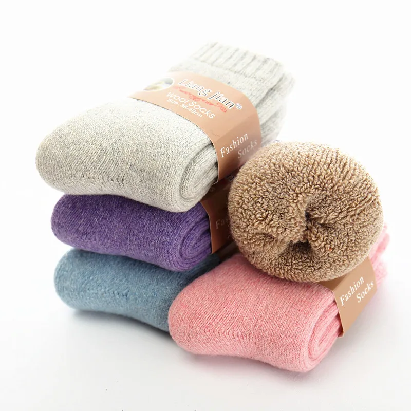 

Женские теплые шерстяные кашемировые толстые носки для девочек повседневные теплые зимние русские сопротивление холоду носки для женщин Р...