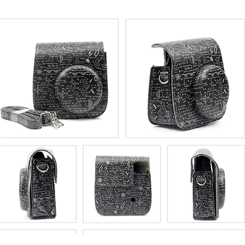 Blackboard Fujifilm Instax Mini camera Bag ColorfuI мгновенный аксессуар для камеры из искусственной кожи чехол с плечевым ремнем для Instax Mini 9 Min8 8 - Цвет: Blackboard