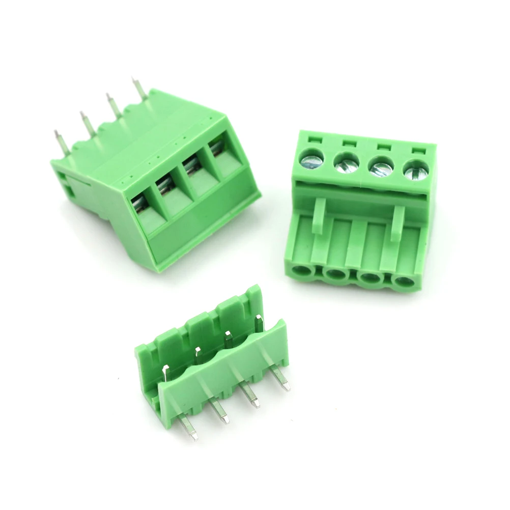 10 комплектов 5 08 мм блок шаг вставной клеммы 4Pin винт PCB Клеммная колодка