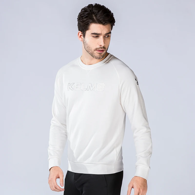 KELME мужская толстовка с круглым вырезом мужские флисовые повседневные толстовки