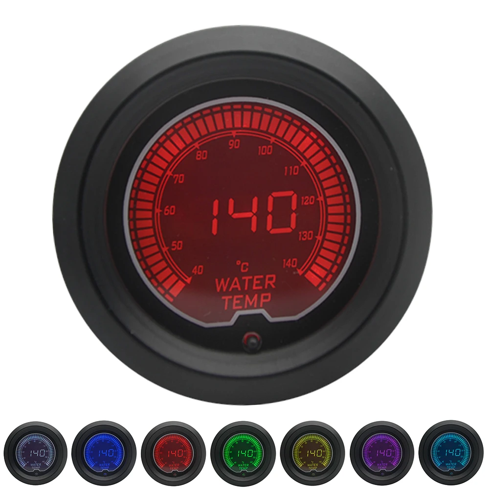 52 мм Датчик температуры воды цифровой ЖК дисплей 7 цветов с датчиком|display 7|display