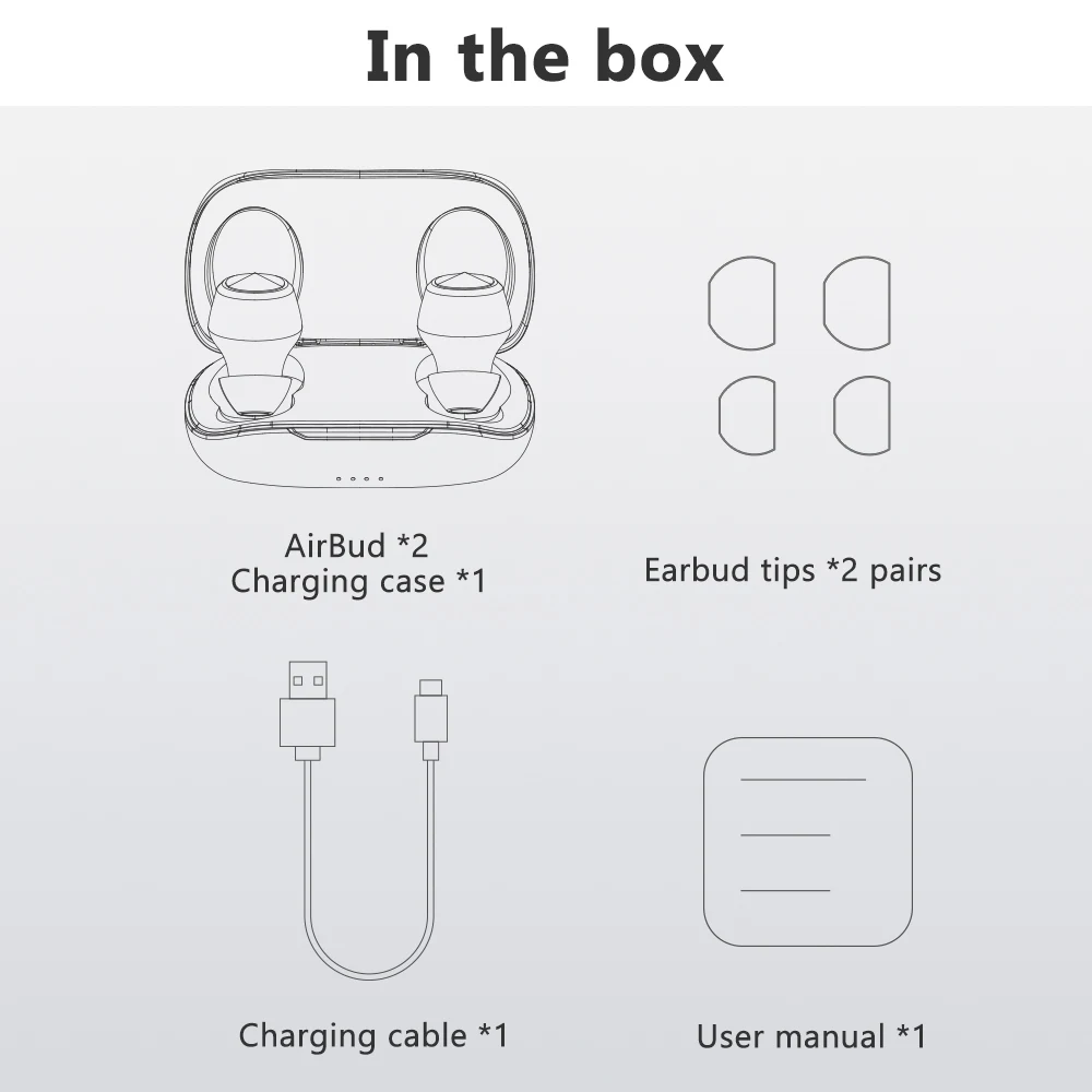

Wireless AirBuds 1 True Wireless Stereo Earbuds Bluetooth Earphone Wireless Headset Stereo