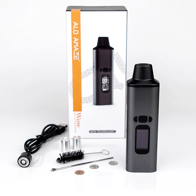 ALD AMAZE dry herb vaporizer kit smoke herbal electronic cigarette portable vape pen with 0.96 inch big Oled display | Электроника