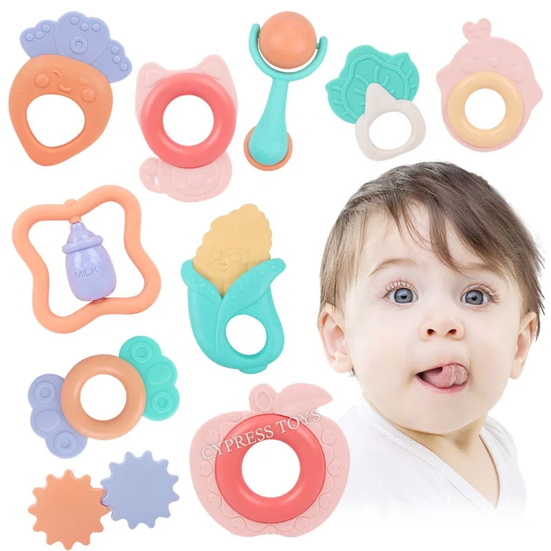 

Baby Rattles Teether Toys 0-12 Months Soft Baby Grasp Hand Bell Stroller Toys Early Educational Musical Mobile Toys For Newborns
