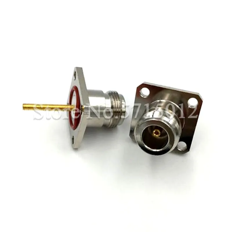 

1Pcs N Type Waterproof Pure Copper RF Connector N-KF Female Head 25mm Diameter Flange Gold Plated Lengthened Needle