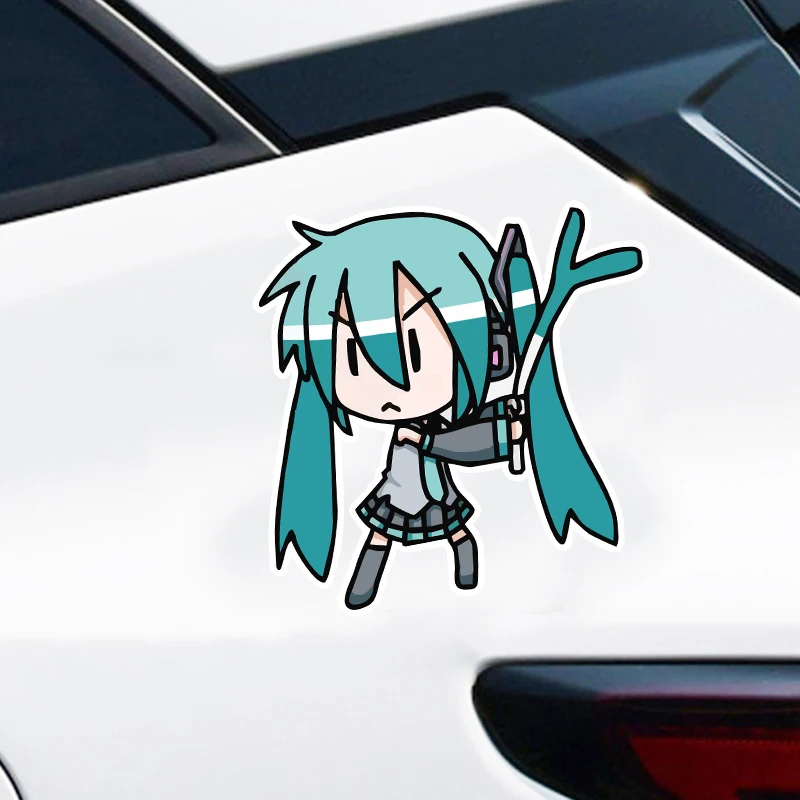 Аниме Фигурка Мику Hatsune периферийная наклейка украшение для автомобиля