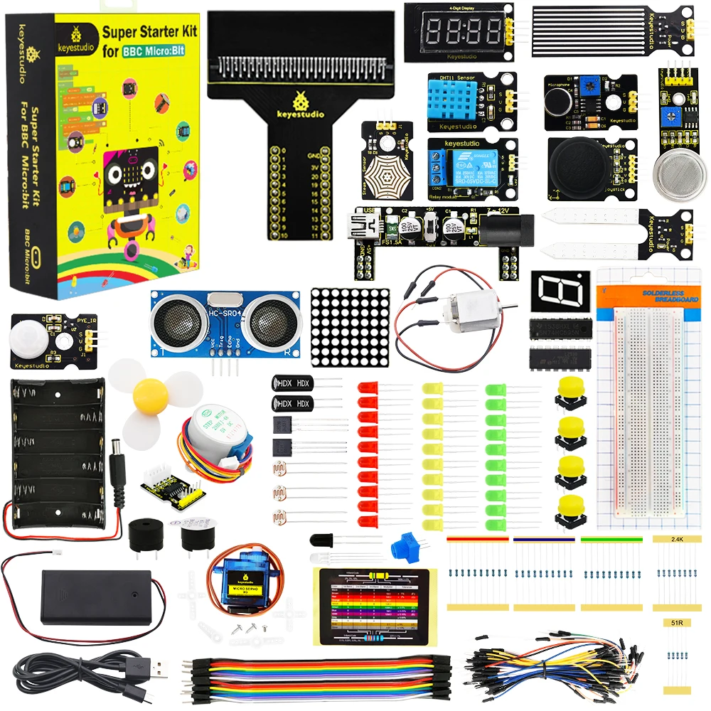 Keyestudio Microbit Super Starter Kit for BBC Micro:bit STEM Electronic Programming Kit for Kid Toys