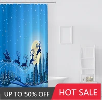 painting snow christmas goblet customization household merchandise bathroom products shower curtains waterproof moisture proof