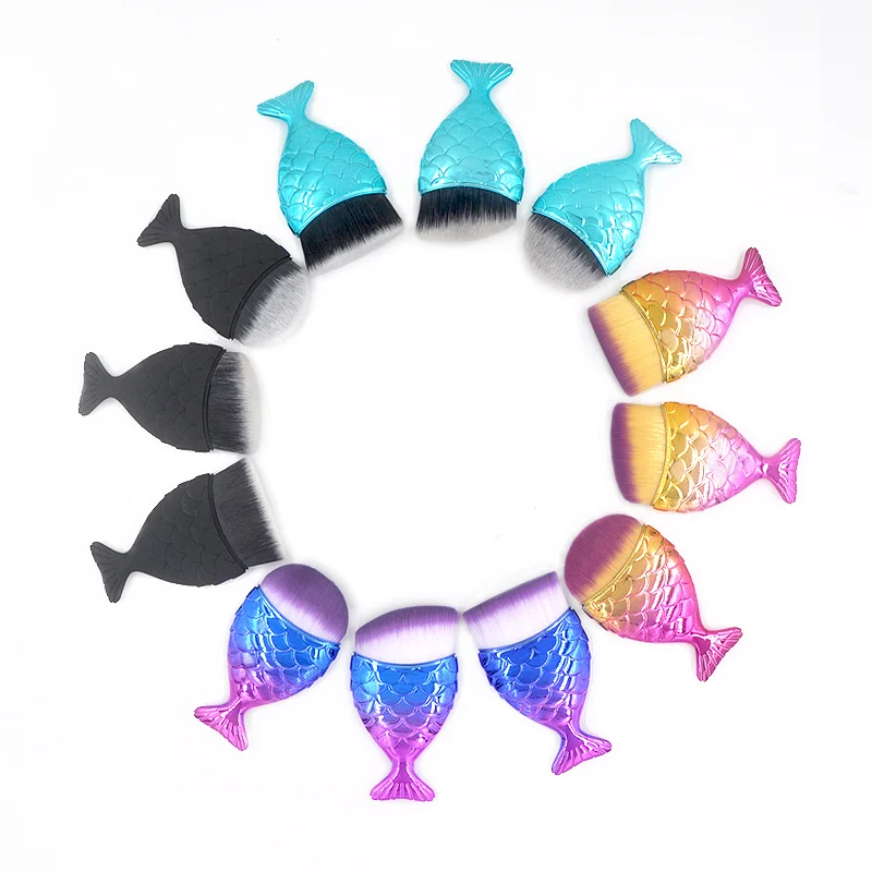 Новинка 3 шт./набор Профессиональная Кисть для макияжа русалка | Красота и