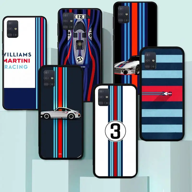 

Martini Racing Phone Case for Samsung A71 A80 A91 A01 A02 A11 A12 21 31 32 20E S 32 M10 20 30 31 31S 21 5G cover