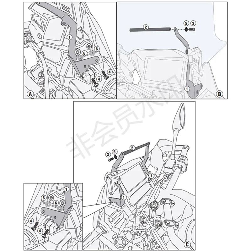 

Motorcycle Mobile Phone GPS Navigation Handlebar Bracket Support Mount For HONDA CRF1100L CRF 1000L Africa Twin Adventure Sports