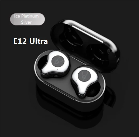Sabbat E12 Ultra TWS беспроводные Bluetooth наушники спортивные Hi-Fi стерео наушники с шумоподавлением гарнитура с беспроводным зарядным устройством PK E12 - Цвет: Silver