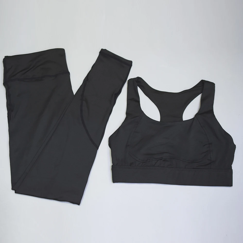 Женский бесшовный комплект для йоги спортивные костюмы фитнеса одежда спортзала