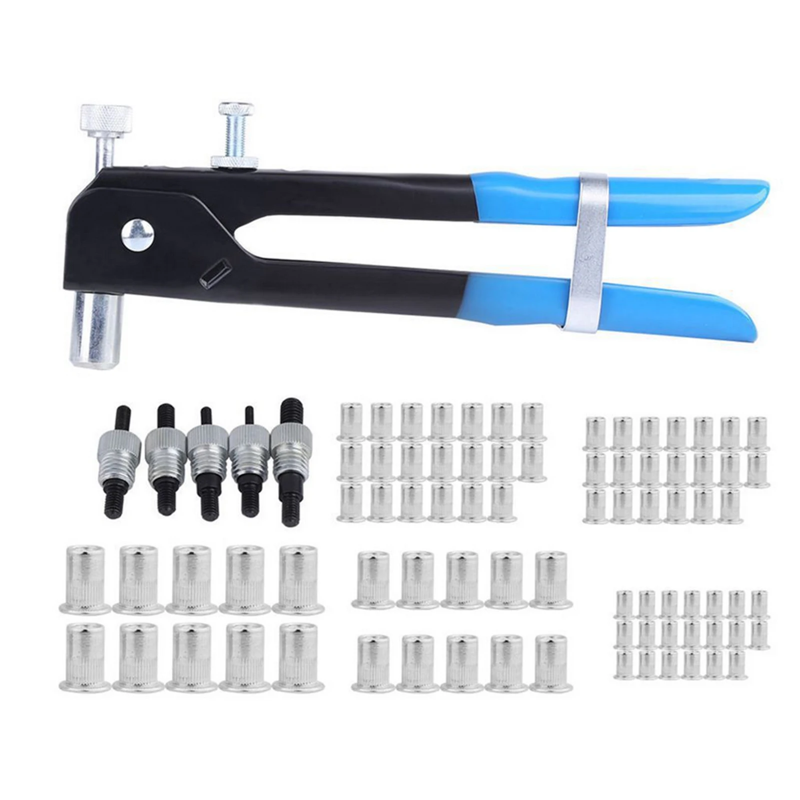 

86Pcs Threaded Nut Riveter Insert Tool Riveter Rivnut Nutsert Kit Nuts Rivnut Tool Riveting Tools with Nuts ferramentas